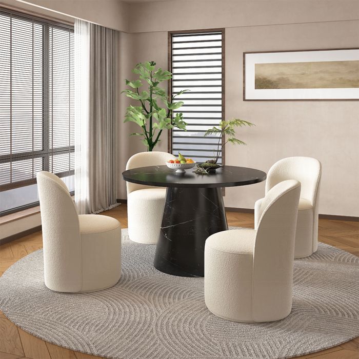 Hollis Dining Table W/Engineered Stone Top