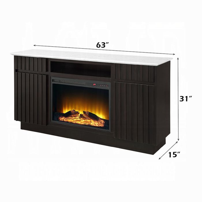 Jaramillo Server w/Natural Marble Top & Fireplace