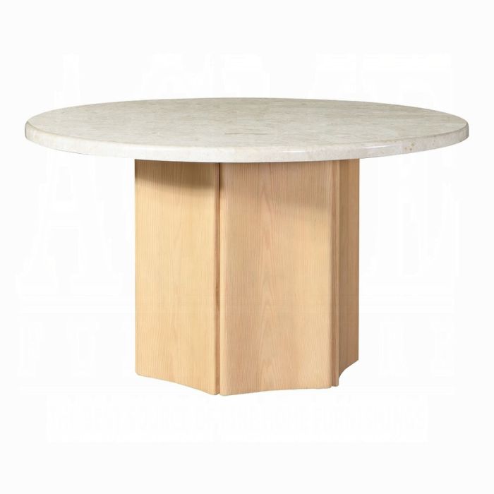 Qwin Round Dining Table W/Marble Top