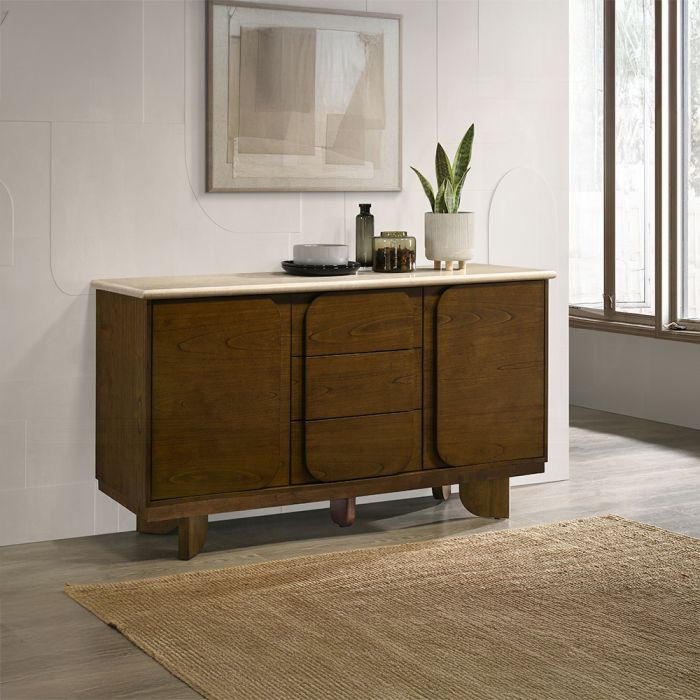 Kasha Server w/Natural Marble Top