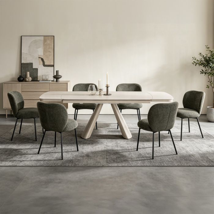 Cassian Dining Table w/Ceramic Top