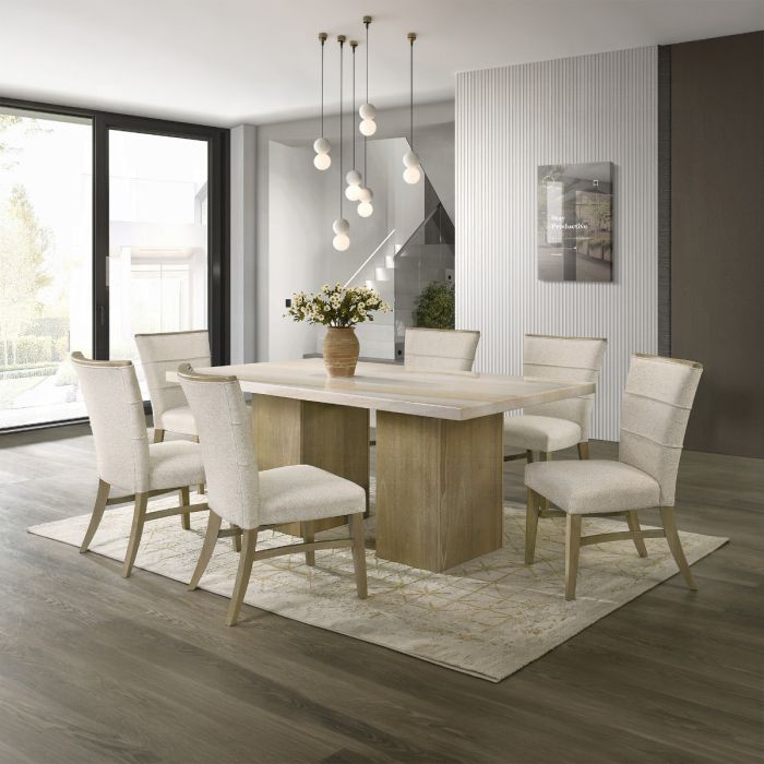 Olinda Dining Table w/Natrual Marble Top