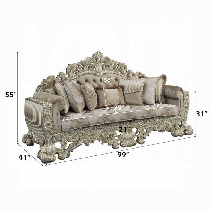 Sorina Sofa W/7 Pillows