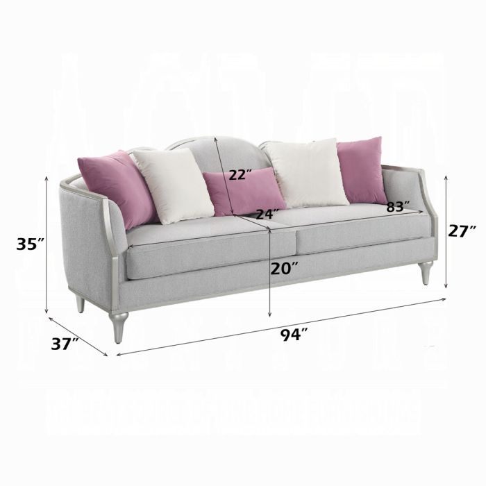Kasa Sofa W/5 Pillows