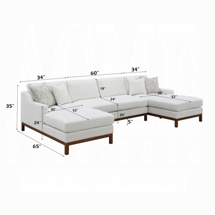 Valiant Sectional Sofa W/4 Pillows