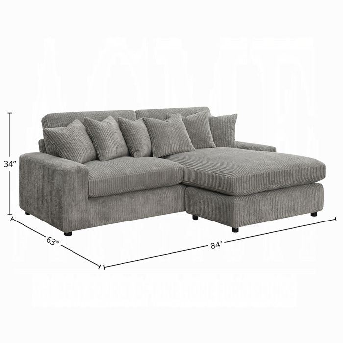 Tavia Reversible Sectional Sofa W/6 Pillows