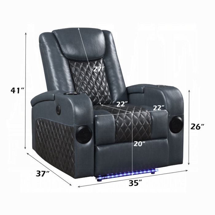 Alair Power Motion Recliner W/Bluetooth, Wireless Charger & Cupholder
