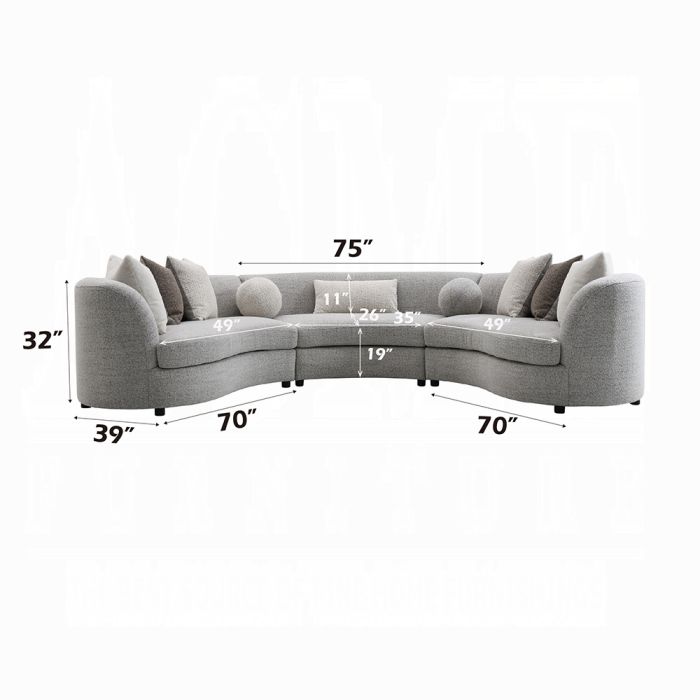 Ivria Sectional Sofa W/9 Pillows