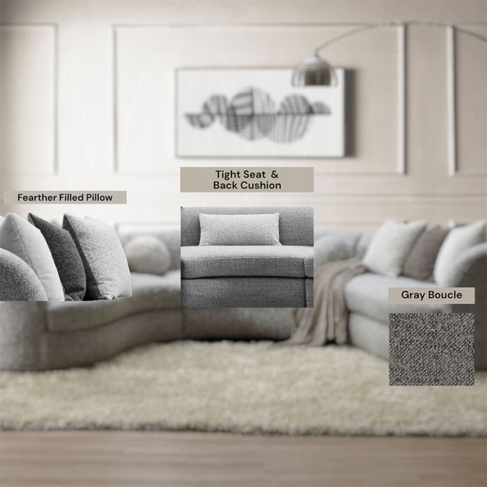 Ivria Sectional Sofa W/9 Pillows