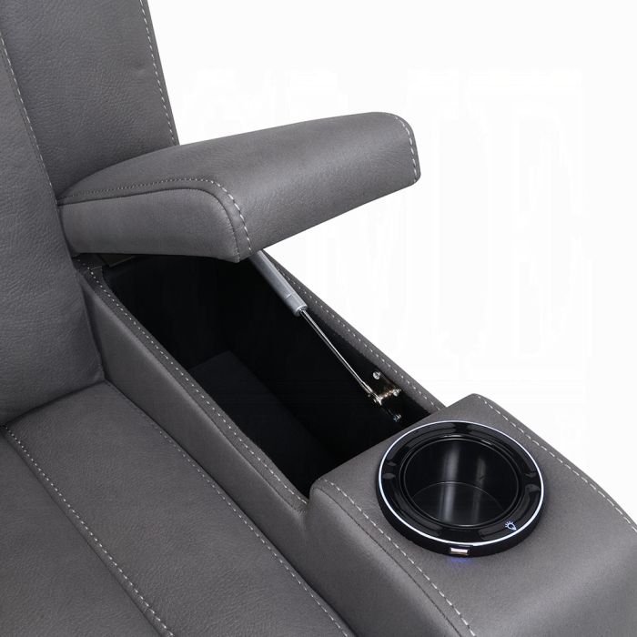 Leuco Power Motion Recliner w/Cup Holder, Control, LED & Power Headrest