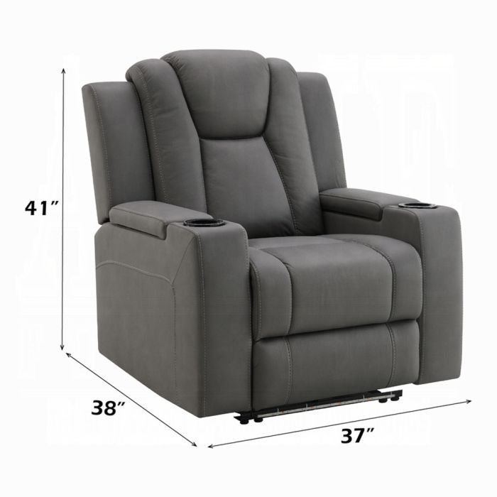 Leuco Power Motion Recliner w/Cup Holder, Control, LED & Power Headrest