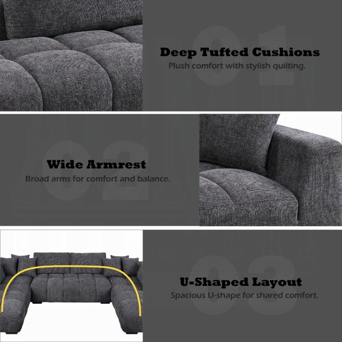 Chosen Sectional Sofa w/6 Pillows