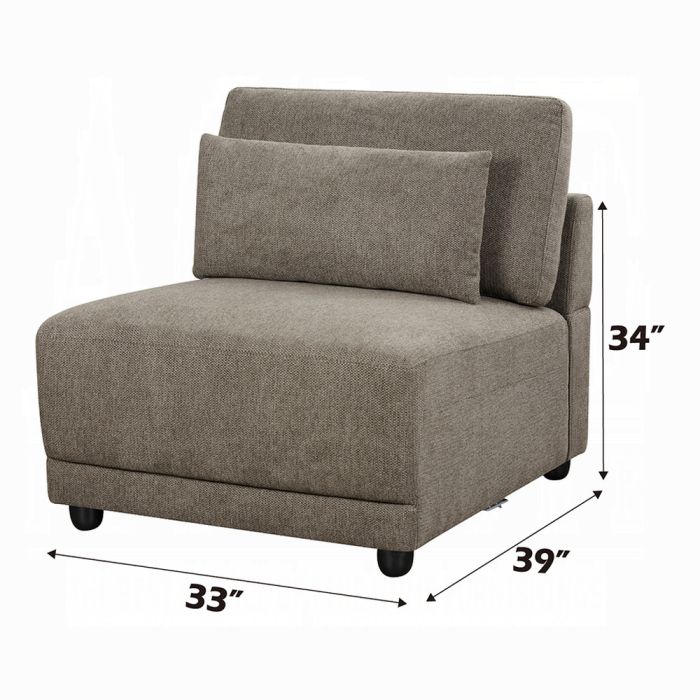 Rylie Modular - Armless Chair w/Pillow