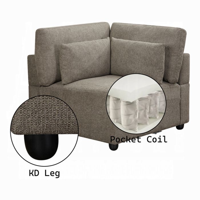 Rylie Modular - Wedge w/3 Pillows