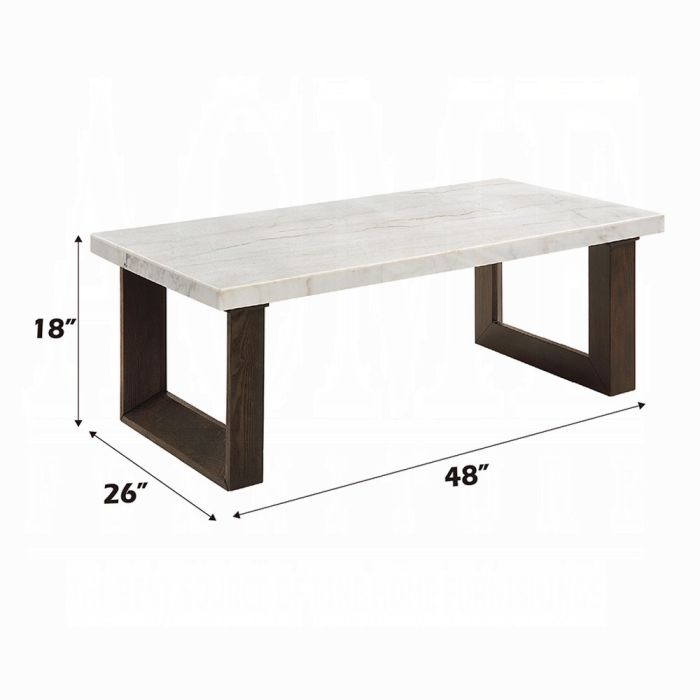 Edwyn Coffee Table w/Marble Top