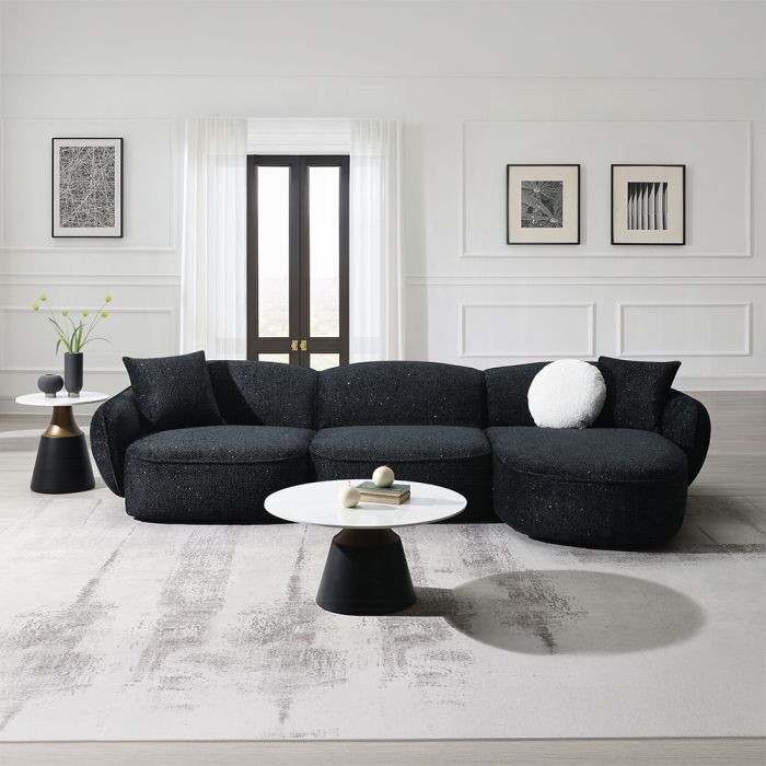 Lucifer Sectional Sofa w/3 Pillows