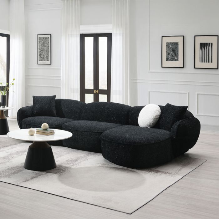 Lucifer Sectional Sofa w/3 Pillows