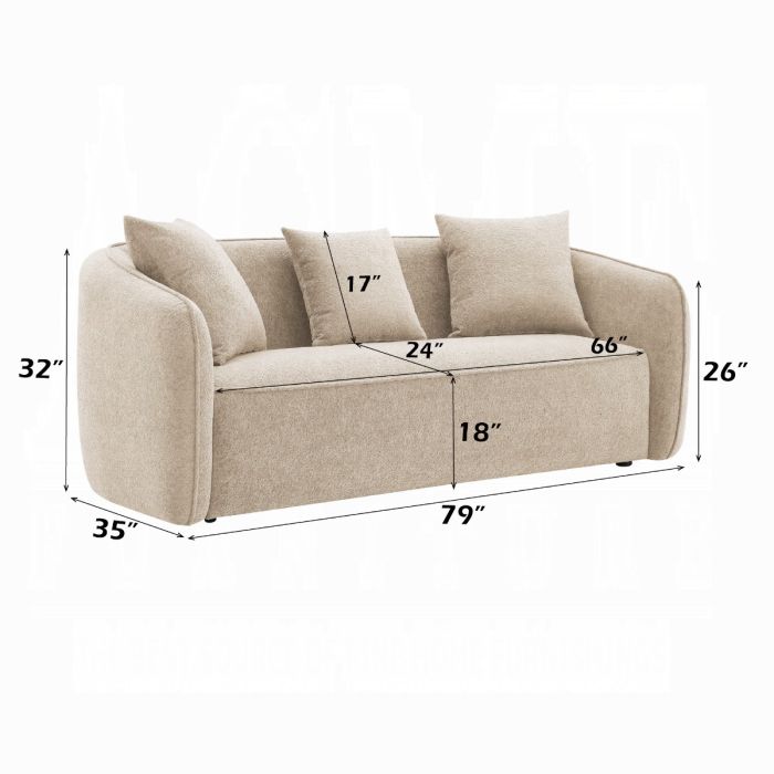 Keith Sofa w/3 Pillows