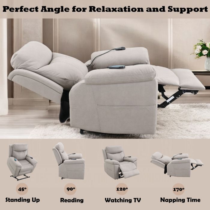 Chriki Power Recliner w/Lift & Heating & Massage