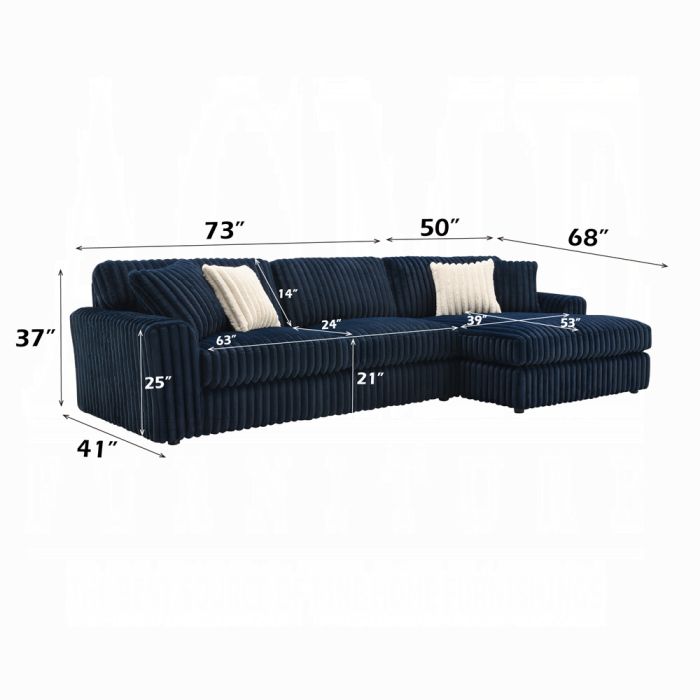 Breton Sectional Sofa w/4 Pillows