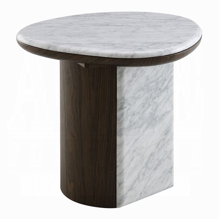 Haidar End Table w/Natural Marble