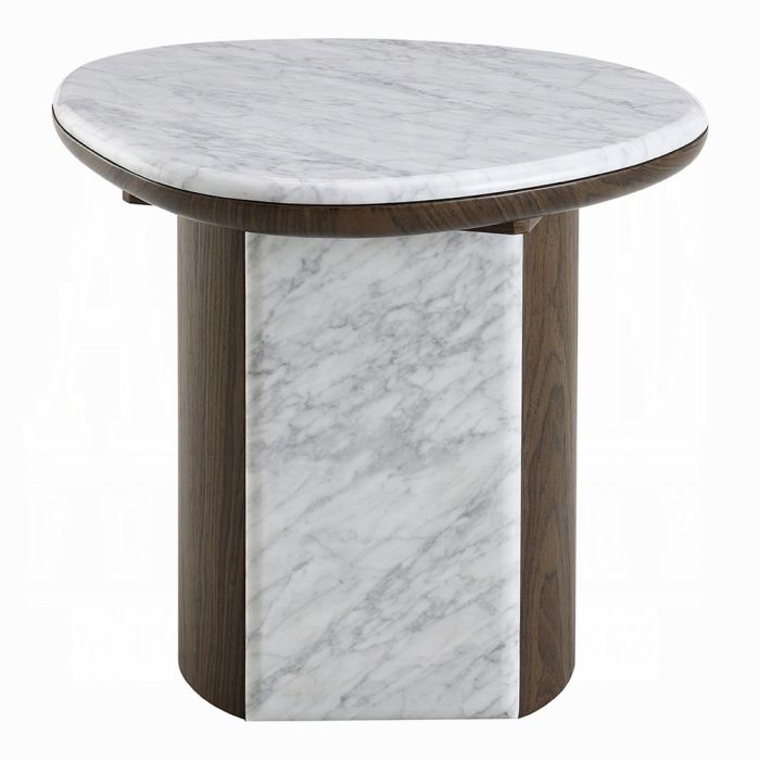 Haidar End Table w/Natural Marble
