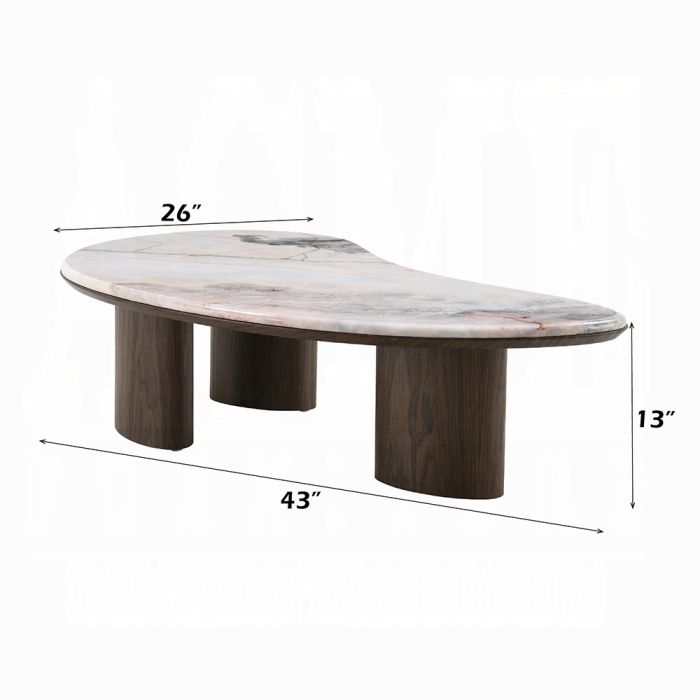 Hanale Coffee Table w/Natural Marble