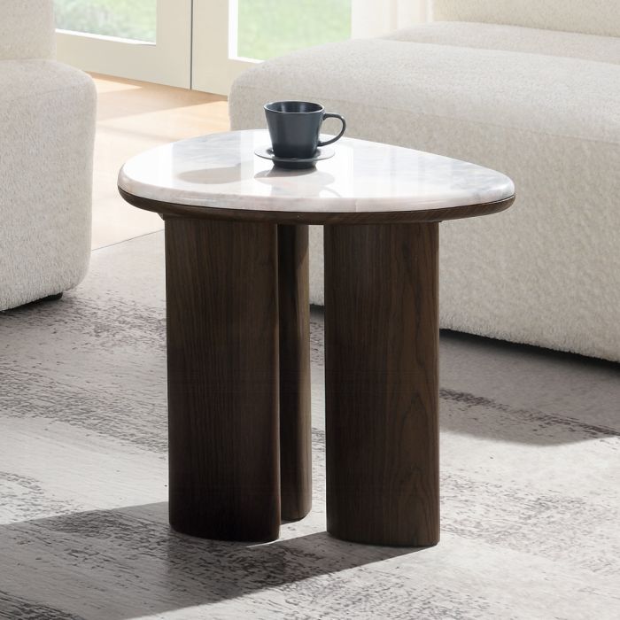 Hanale End Table w/Natural Marble