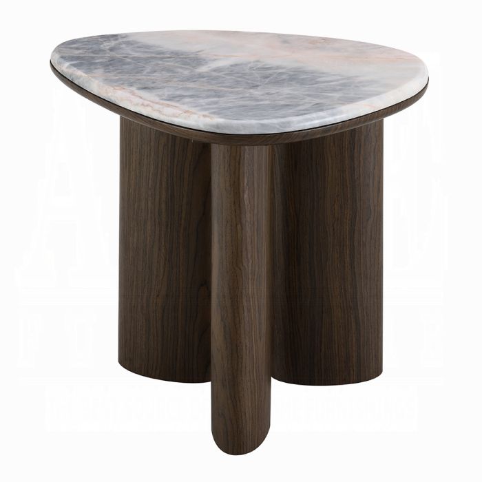 Hanale End Table w/Natural Marble