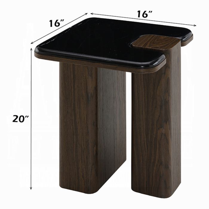 Dana End Table w/Natural Marble