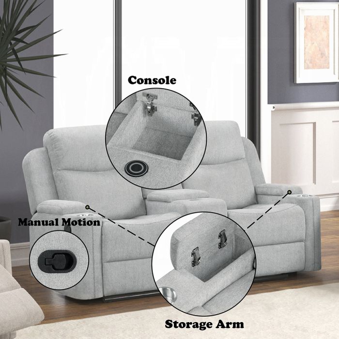 Galya Motion Loveseat w/Console