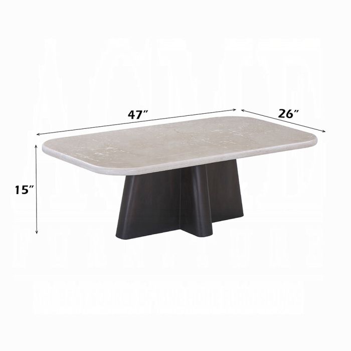 Jacory Coffee Table w/Bottocino Marble Top