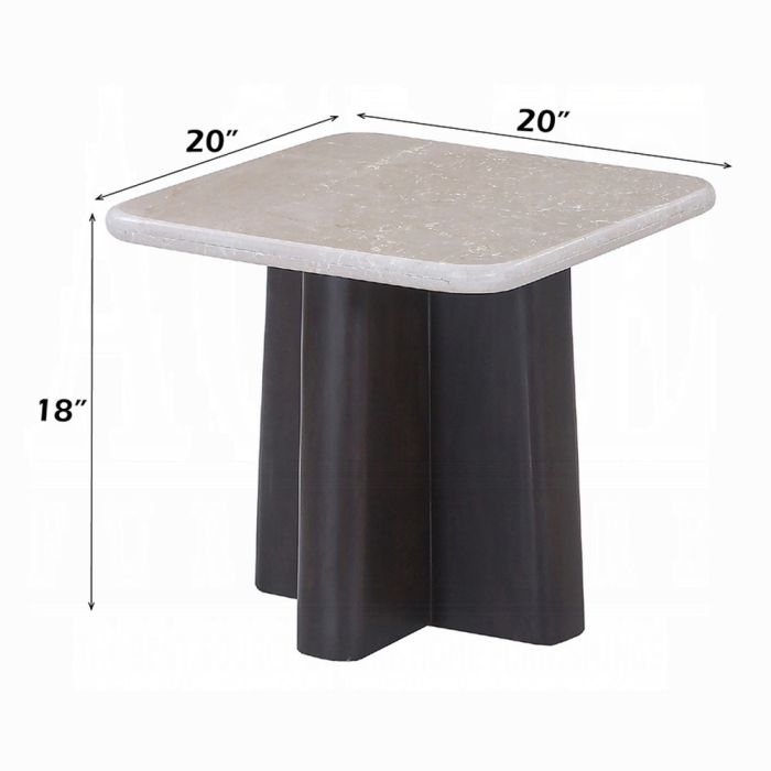 Jacory End Table w/Bottocino Marble Top