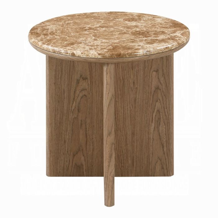 Markku End Table w/Natural Marble