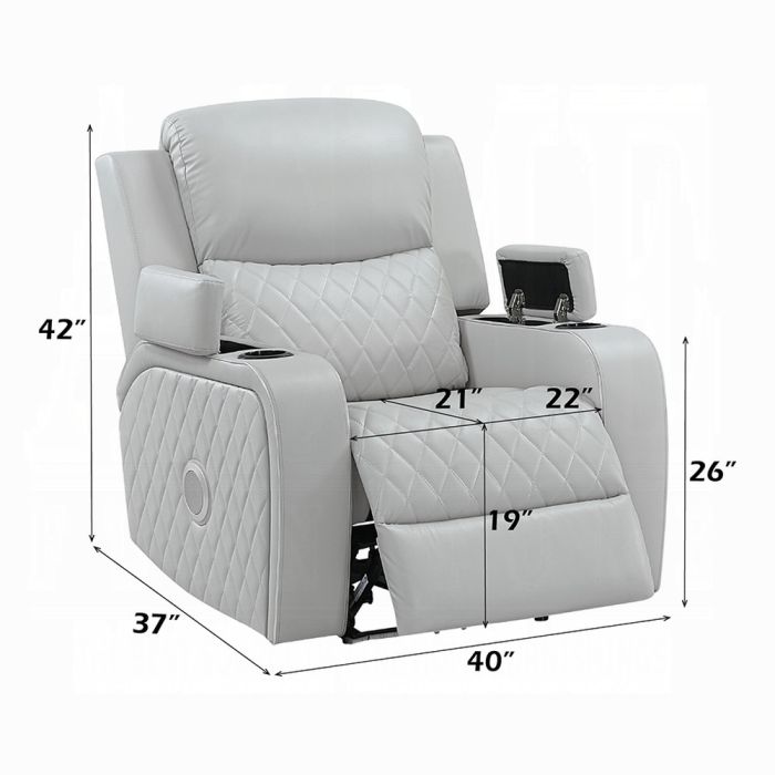 Elonzo Power Motion Recliner w w/LED, Power Headrest & Speaker