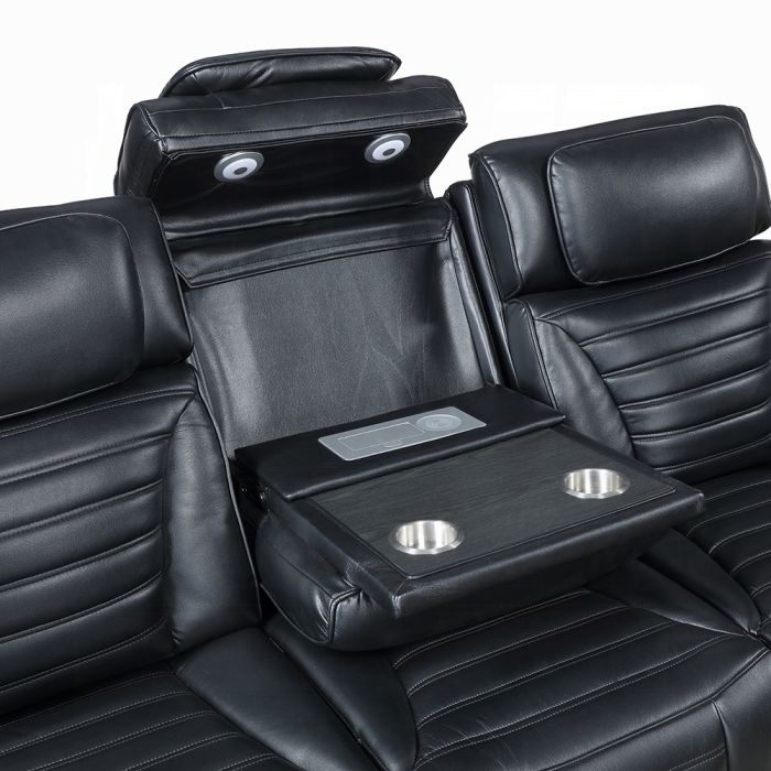 Ephron Power Motion Sofa W/Dropdown Table, Wireless Charging, Reading Light, Power Headrests & LED