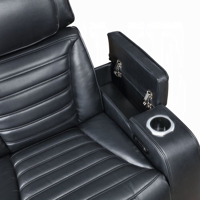 Ephron Power Motion Recliner W/Power Headrest & LED 