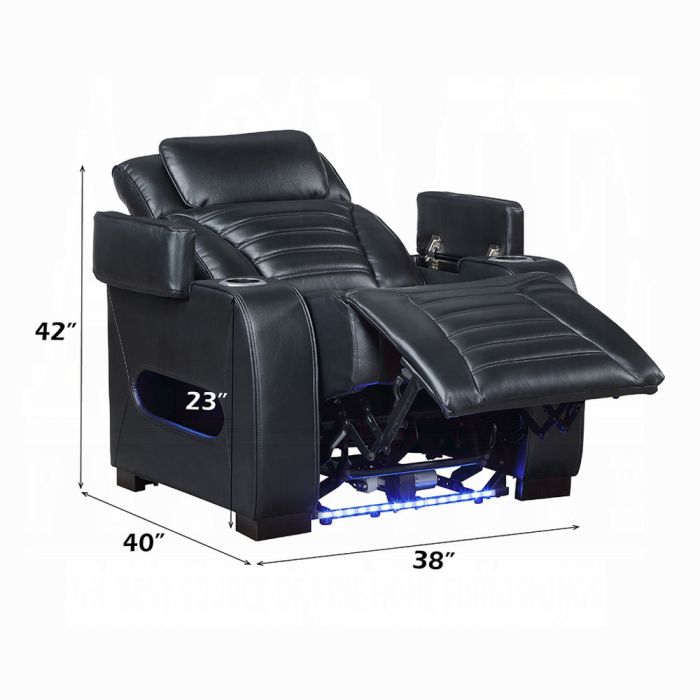 Ephron Power Motion Recliner W/Power Headrest & LED 