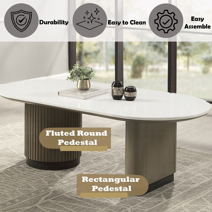 Clayten Coffee Table w/Engineered Top