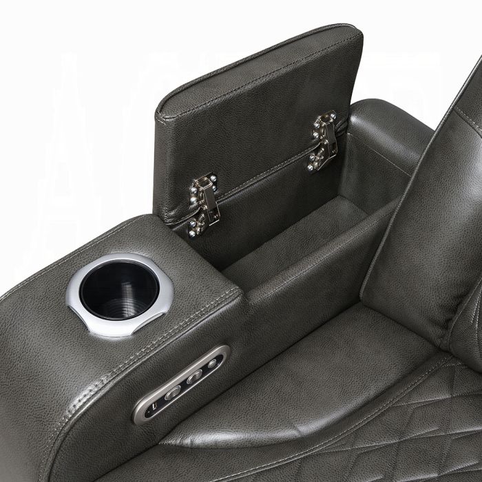 Taddeo Power Motion Sofa w/Power Headrest, USB, Wireless Charger, LED & Reading Light