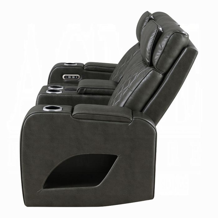Taddeo Power Motion Loveseat w/Console, Speaker, USB, Wireless Charger & LED