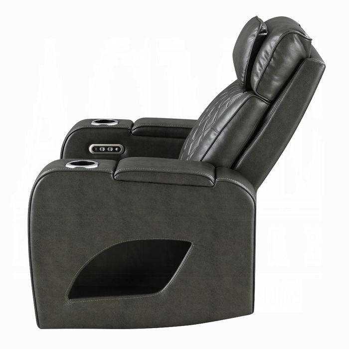 Taddeo Power Motion Recliner w/Power Headrest, USB, Wireless Charger & LED