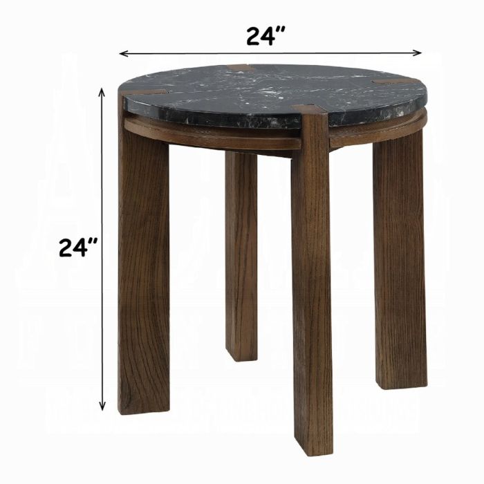 Estella End Table w/Marble Top