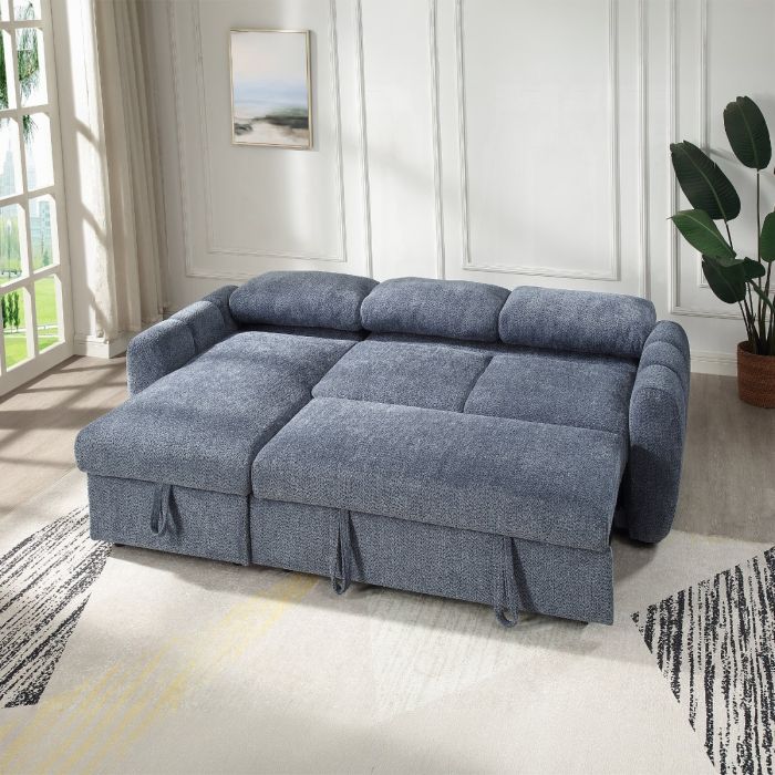 Nuriel Reversible Sectional Sofa w/Sleeper & Storage 