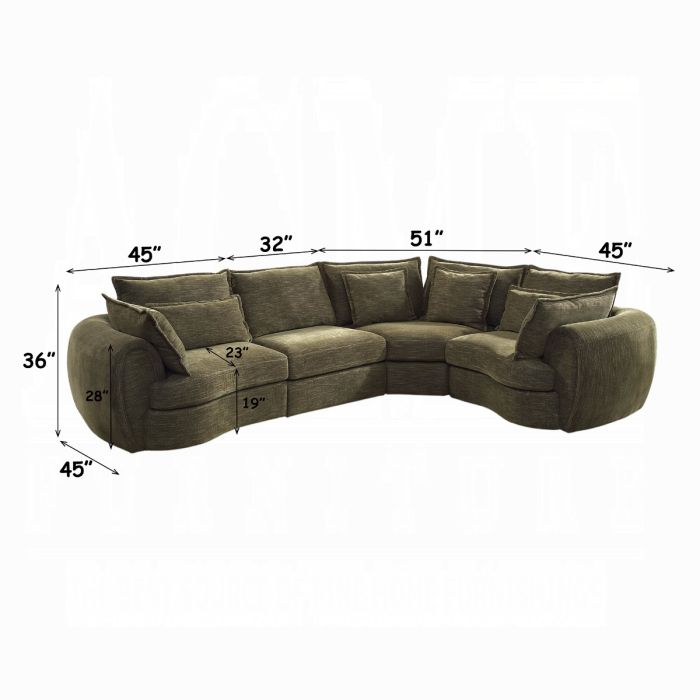 Leighton Modular - Armless Chair w/1 Pillow