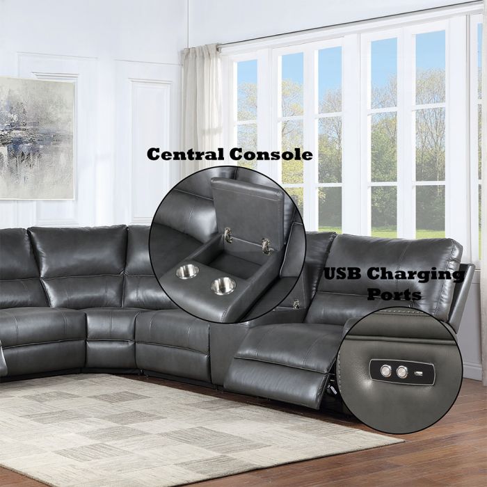 Saul Power Motion Sectional Sofa