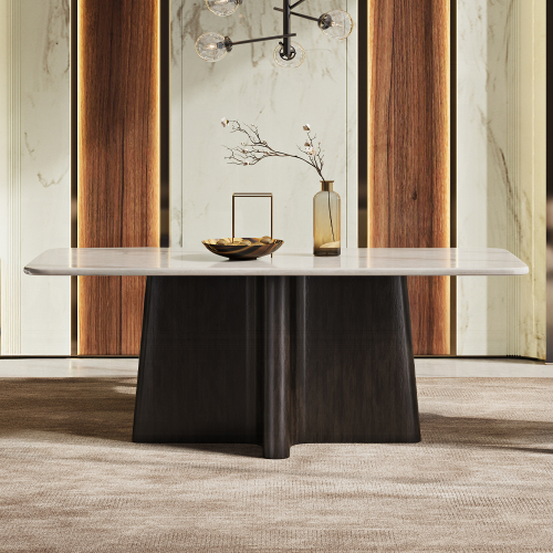 Jacory Dining Table w/Bottocino Marble Top