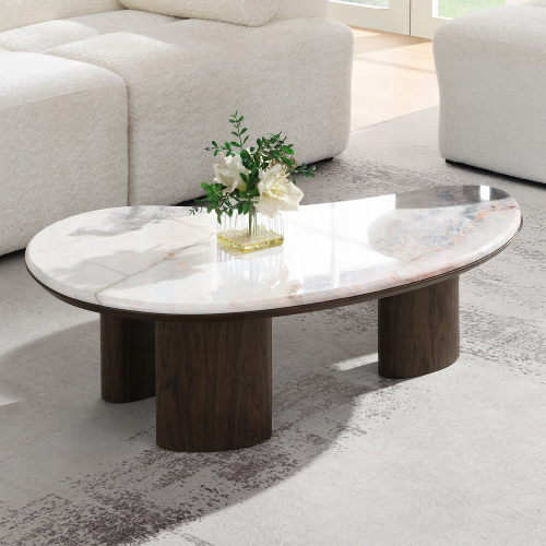 Hanale Coffee Table w/Natural Marble