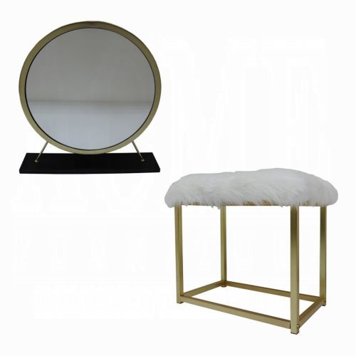 Adao Vanity Mirror & Stool