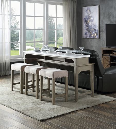 Wandella 4PC Pack Counter Height Table Set W/USB